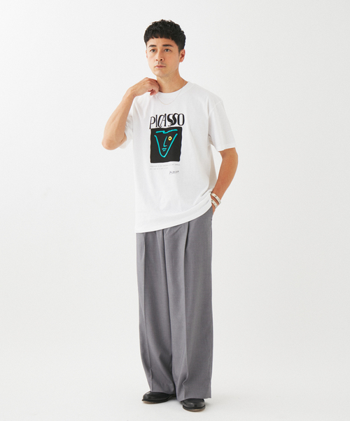 EDIFICE（エディフィス）の「Pablo Picasso(パブロ・ピカソ) 別注 アート プリント Tシャツ（Tシャツ/カットソー・メンズ・ブラック系その他/ブルー/ホワイト×ホワイト/ブラック/ベージュ/レッド/ホワイト系その他/ホワイト・MEDIUM/SMALL/X-LARGE/LARGE）」の12枚目の写真