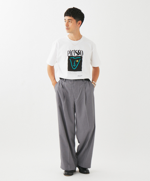 EDIFICE（エディフィス）の「Pablo Picasso(パブロ・ピカソ) 別注 アート プリント Tシャツ（Tシャツ/カットソー・メンズ・ブラック系その他/ブルー/ホワイト×ホワイト/ブラック/ベージュ/レッド/ホワイト系その他/ホワイト・MEDIUM/SMALL/X-LARGE/LARGE）」の20枚目の写真