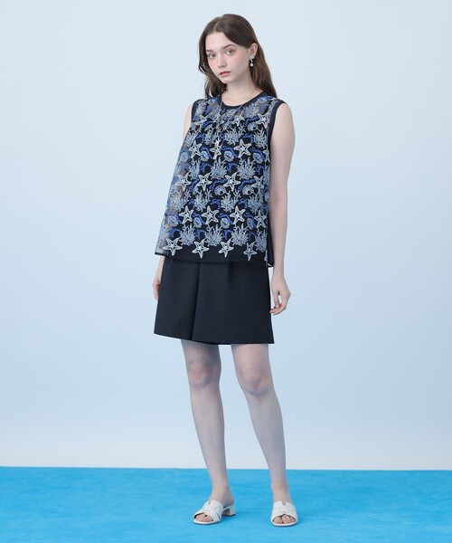 ANAYI(アナイ)の「Summer glam刺繍チュニック ブラウス(シャツ/ブラウス・レディース・ブルー・38/36)」の4枚目の写真
