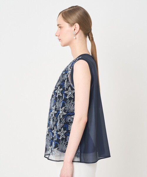 ANAYI(アナイ)の「Summer glam刺繍チュニック ブラウス(シャツ/ブラウス・レディース・ブルー・38/36)」の6枚目の写真