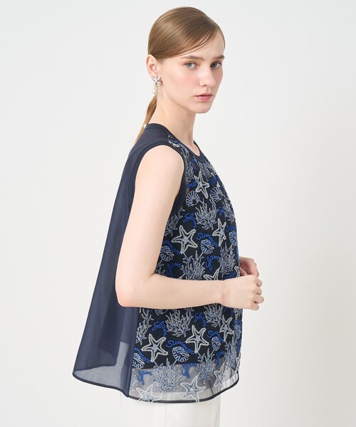 ANAYI(アナイ)の「Summer glam刺繍チュニック ブラウス(シャツ/ブラウス・レディース・ブルー・38/36)」の8枚目の写真