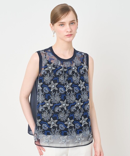 ANAYI(アナイ)の「Summer glam刺繍チュニック ブラウス(シャツ/ブラウス・レディース・ブルー・38/36)」の9枚目の写真
