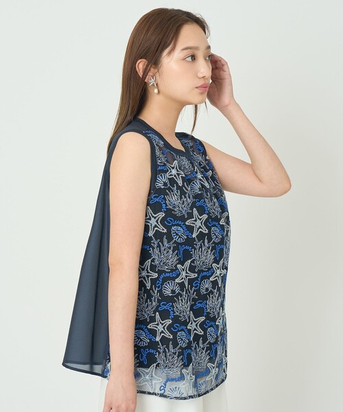 ANAYI(アナイ)の「Summer glam刺繍チュニック ブラウス(シャツ/ブラウス・レディース・ブルー・38/36)」の13枚目の写真