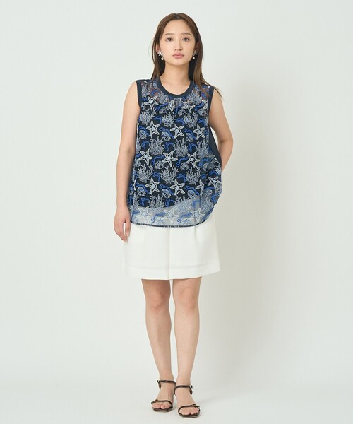 ANAYI(アナイ)の「Summer glam刺繍チュニック ブラウス(シャツ/ブラウス・レディース・ブルー・38/36)」の15枚目の写真