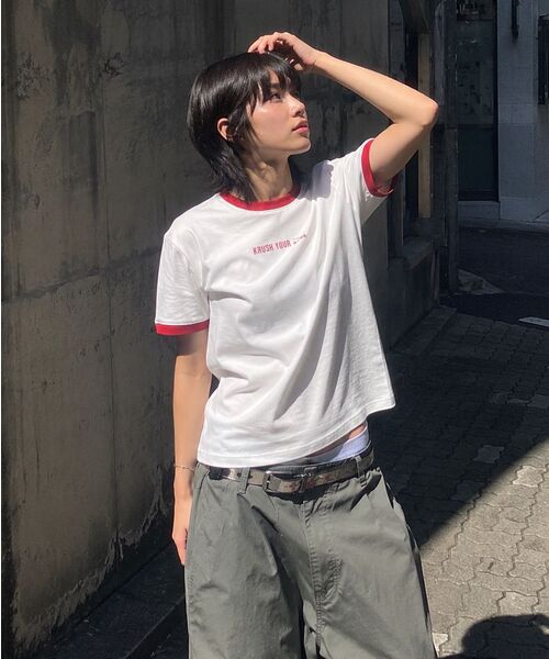 KRUXH(クルクス)の「クラシックリングTシャツレッド(Tシャツ/カットソー・レディース・その他・1/2/3)」の7枚目の写真