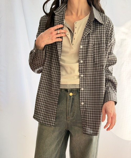 murir(ミュリール)の「カラーブロック レイヤードトップス(Tシャツ/カットソー・レディース・ホワイト・MEDIUM)」の5枚目の写真