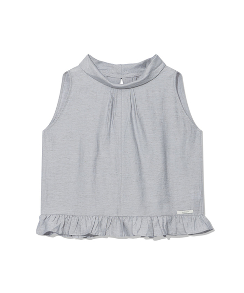UGLY SHADOW(アグリーシャドウ)の「HIGH-NECK FRILL SLEEVELESS(LIGHT GREY)(シャツ/ブラウス・レディース・その他・FREE)」の4枚目の写真