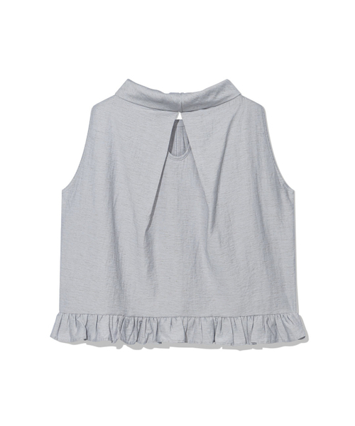 UGLY SHADOW(アグリーシャドウ)の「HIGH-NECK FRILL SLEEVELESS(LIGHT GREY)(シャツ/ブラウス・レディース・その他・FREE)」の5枚目の写真