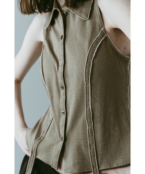 Knuth Marf（クヌースマーフ）の「american armhole compact shirt（シャツ/ブラウス・レディース・ダークグリーン/グリーン系その他・FREE）」の11枚目の写真