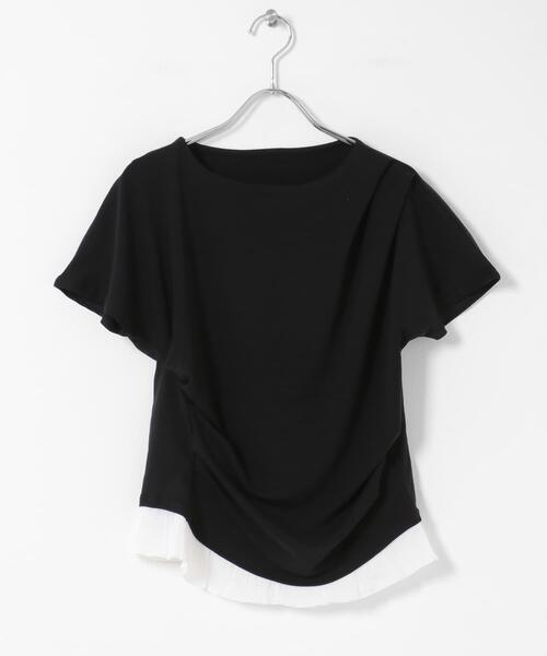 SENSE OF PLACE by URBAN RESEARCH（センスオブプレイスバイアーバンリサーチ）の「フリルドレープトップ（Tシャツ/カットソー・レディース・ブラック/ホワイト系その他/ネイビー・ONE）」の15枚目の写真