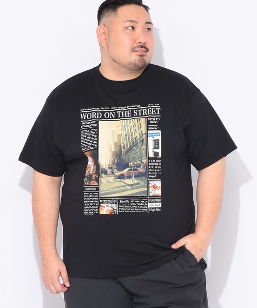 B&T CLUB(ビーティークラブ)の「Tシャツ 半袖 メンズ 大きいサイズ フォトプリント クルーネック カットソー B&T CLUB (ビーアンドティークラブ)(Tシャツ/カットソー・メンズ・ホワイト/ブラック・X3(6L~7L)/X1(3L~4L)/X2(4L~5L))」の9枚目の写真