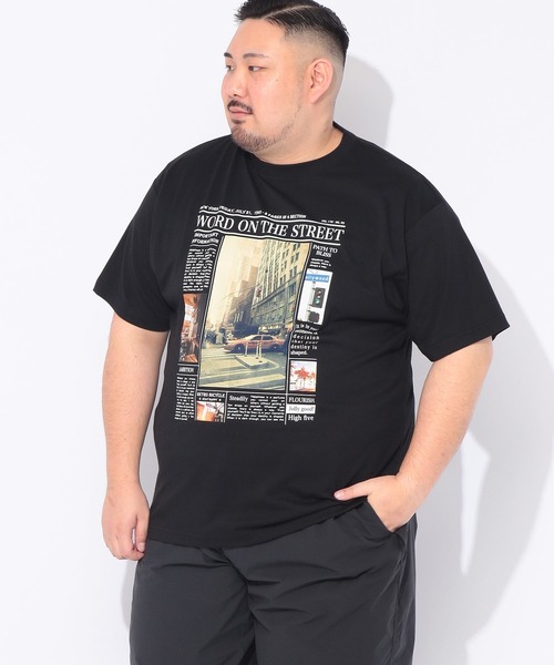 B&T CLUB(ビーティークラブ)の「Tシャツ 半袖 メンズ 大きいサイズ フォトプリント クルーネック カットソー B&T CLUB (ビーアンドティークラブ)(Tシャツ/カットソー・メンズ・ホワイト/ブラック・X3(6L~7L)/X1(3L~4L)/X2(4L~5L))」の11枚目の写真