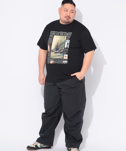 B&T CLUB(ビーティークラブ)の「Tシャツ 半袖 メンズ 大きいサイズ フォトプリント クルーネック カットソー B&T CLUB (ビーアンドティークラブ)(Tシャツ/カットソー・メンズ・ホワイト/ブラック・X3(6L~7L)/X1(3L~4L)/X2(4L~5L))」の12枚目の写真