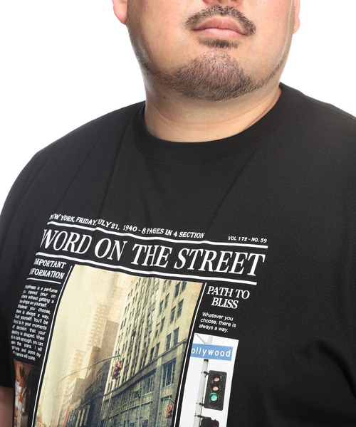 B&T CLUB(ビーティークラブ)の「Tシャツ 半袖 メンズ 大きいサイズ フォトプリント クルーネック カットソー B&T CLUB (ビーアンドティークラブ)(Tシャツ/カットソー・メンズ・ホワイト/ブラック・X3(6L~7L)/X1(3L~4L)/X2(4L~5L))」の16枚目の写真