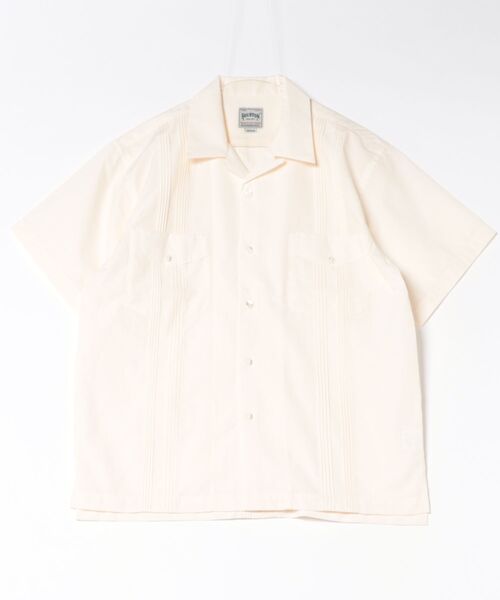 HOUSTON(ヒューストン)の「【HOUSTON】ヒューストン CUBA SHIRT キューバシャツ(Tシャツ/カットソー・メンズ・ブラウン/ホワイト/ブラック・XL/L/M)」の14枚目の写真
