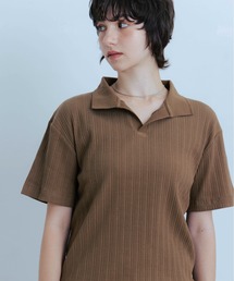 Rib Skipper Polo Shirt - リブスキッパーポロシャツ -