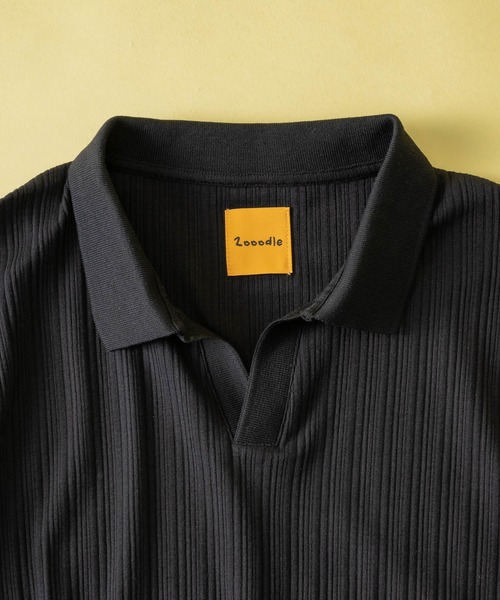 Zooodle(ズードル)の「Rib Skipper Polo Shirt - リブスキッパーポロシャツ -(ポロシャツ・メンズ・ブラウン/ブラック・MEDIUM/LARGE)」の14枚目の写真