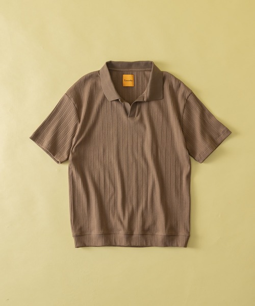 Zooodle(ズードル)の「Rib Skipper Polo Shirt - リブスキッパーポロシャツ -(ポロシャツ・メンズ・ブラウン/ブラック・MEDIUM/LARGE)」の17枚目の写真