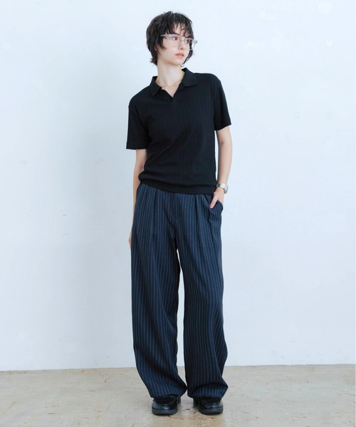 Zooodle(ズードル)の「Rib Skipper Polo Shirt - リブスキッパーポロシャツ -(ポロシャツ・メンズ・ブラウン/ブラック・MEDIUM/LARGE)」の21枚目の写真