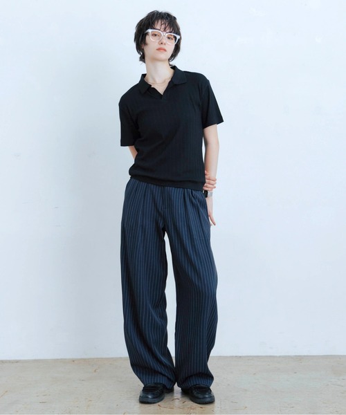 Zooodle(ズードル)の「Rib Skipper Polo Shirt - リブスキッパーポロシャツ -(ポロシャツ・メンズ・ブラウン/ブラック・MEDIUM/LARGE)」の22枚目の写真