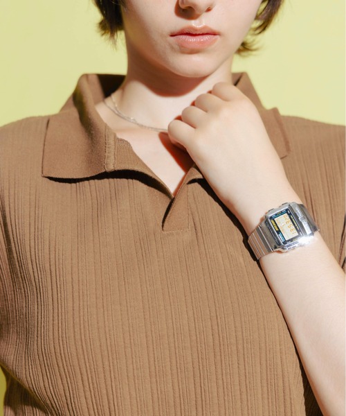 Zooodle(ズードル)の「Rib Skipper Polo Shirt - リブスキッパーポロシャツ -(ポロシャツ・メンズ・ブラウン/ブラック・MEDIUM/LARGE)」の3枚目の写真