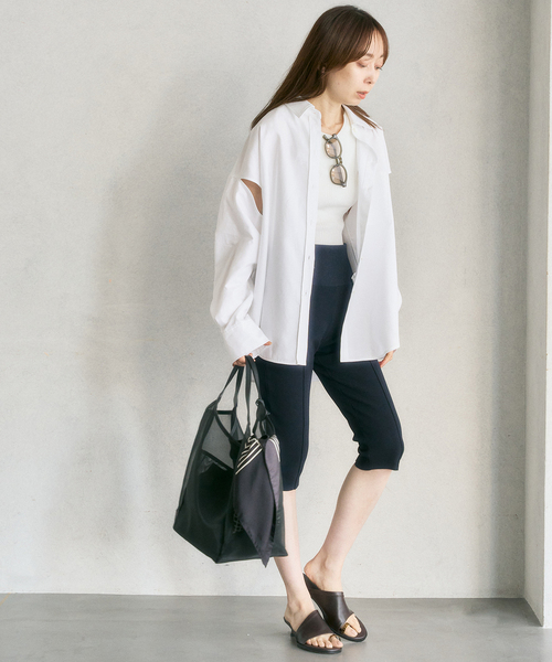 venit(ヴェニット)の「venit/ヴェニット ニットサイクリングパンツ(その他パンツ・レディース・ネイビー・38)」の3枚目の写真