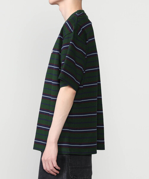 SCYE BASICS(サイベーシックス)の「SCYE BASICS |〈別注〉コットン 鹿の子ボーダーTシャツ MEN(Tシャツ/カットソー・メンズ・グリーン系その他/ブラウン系その他/ブルー系その他5・40/38)」の6枚目の写真