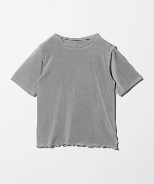 A DAY IN THE LIFE UNITED ARROWS(アデイインザライフユナイテッドアローズ)の「シャイニーリブ カットソー 5分袖 <A DAY IN THE LIFE>(Tシャツ/カットソー・レディース・オフホワイト/グレー系/ダークブラウン・FREE)」の1枚目の写真