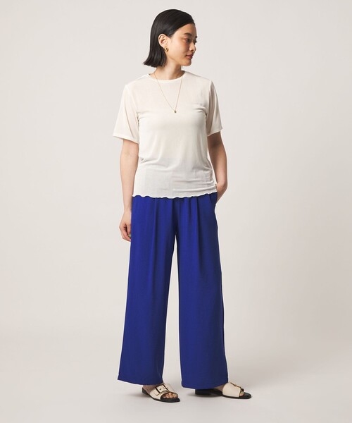 A DAY IN THE LIFE UNITED ARROWS(アデイインザライフユナイテッドアローズ)の「シャイニーリブ カットソー 5分袖 <A DAY IN THE LIFE>(Tシャツ/カットソー・レディース・オフホワイト/グレー系/ダークブラウン・FREE)」の11枚目の写真