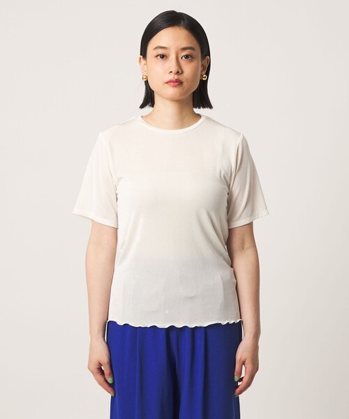 A DAY IN THE LIFE UNITED ARROWS(アデイインザライフユナイテッドアローズ)の「シャイニーリブ カットソー 5分袖 <A DAY IN THE LIFE>(Tシャツ/カットソー・レディース・オフホワイト/グレー系/ダークブラウン・FREE)」の13枚目の写真