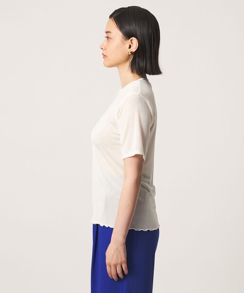 A DAY IN THE LIFE UNITED ARROWS(アデイインザライフユナイテッドアローズ)の「シャイニーリブ カットソー 5分袖 <A DAY IN THE LIFE>(Tシャツ/カットソー・レディース・オフホワイト/グレー系/ダークブラウン・FREE)」の14枚目の写真