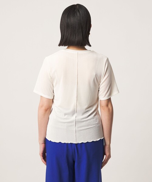 A DAY IN THE LIFE UNITED ARROWS(アデイインザライフユナイテッドアローズ)の「シャイニーリブ カットソー 5分袖 <A DAY IN THE LIFE>(Tシャツ/カットソー・レディース・オフホワイト/グレー系/ダークブラウン・FREE)」の15枚目の写真