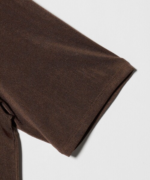 A DAY IN THE LIFE UNITED ARROWS(アデイインザライフユナイテッドアローズ)の「シャイニーリブ カットソー 5分袖 <A DAY IN THE LIFE>(Tシャツ/カットソー・レディース・オフホワイト/グレー系/ダークブラウン・FREE)」の5枚目の写真