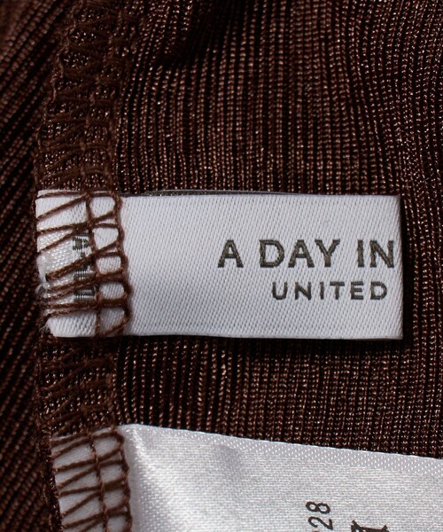 A DAY IN THE LIFE UNITED ARROWS(アデイインザライフユナイテッドアローズ)の「シャイニーリブ カットソー 5分袖 <A DAY IN THE LIFE>(Tシャツ/カットソー・レディース・オフホワイト/グレー系/ダークブラウン・FREE)」の8枚目の写真
