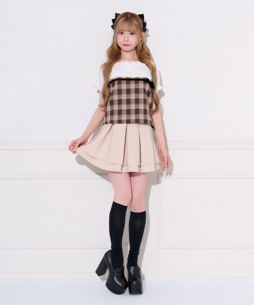 apres jour(アプレジュール)の「ドッキングパフスリーブブラウス(シャツ/ブラウス・レディース・ブラック/ブラウン系その他・X-LARGE/フリー)」の12枚目の写真