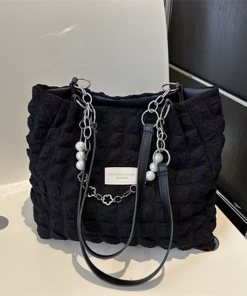 boemy(ボエミー)の「ぽこぽこワッフル トートバッグ(トートバッグ・レディース・パープル/ホワイト/ブラック/グリーン・FREE)」の18枚目の写真