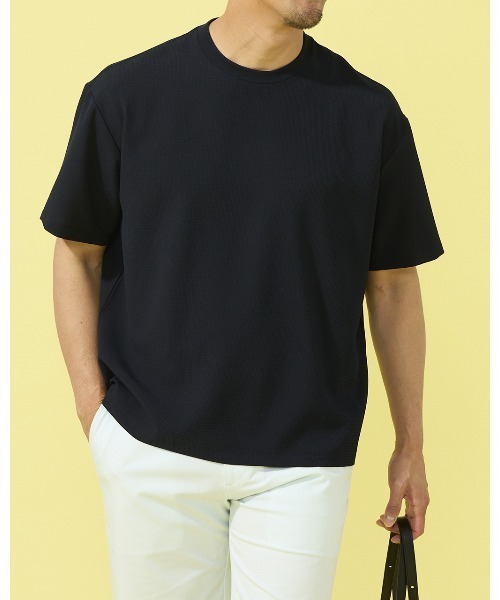 DoCLASSE（ ドゥクラッセ）の「スーパー高性能アクティブTシャツ（Tシャツ/カットソー・メンズ・グレー/オフホワイト/ブラック/ダークネイビー・M/LL/3L/L/S）」の2枚目の写真