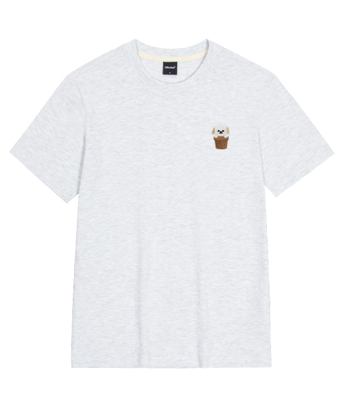 OKSTAR（オクスター）の「ハローワン刺繍半袖（Tシャツ/カットソー・レディース・ブラック/ネイビー/グレー/クリーム/ダークグレー/ホワイト/ライトベージュ/カーキ/ダークグリーン/ダークブルー/ライトグレー・2XL/3XL/4XL/X-LARGE/SMALL/MEDIUM/LARGE）」の15枚目の写真
