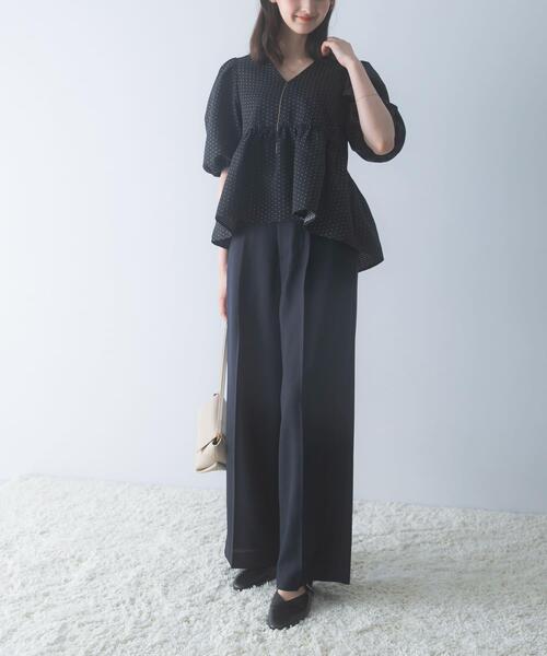 URBAN RESEARCH ROSSO WOMEN(アーバンリサーチ ロッソ)の「防シワ リネンライクイージースラックス(その他パンツ・レディース・ブルー系その他/ライトベージュ/ネイビー・36/38)」の12枚目の写真