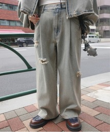 Ameri | TATTOO STUDS DENIM PANTS(デニムパンツ)