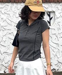 FREE'S MART | ◆スキッパー半袖カットソーフーディー(Tシャツ/カットソー)