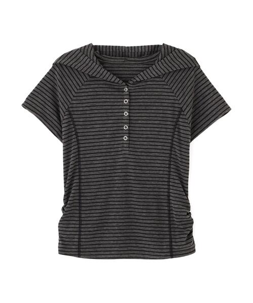 FREE'S MART(フリーズマート)の「◆スキッパー半袖カットソーフーディー(Tシャツ/カットソー・レディース・ネイビー/ホワイト/グレー系その他/グレー系その他2・FREE)」の15枚目の写真