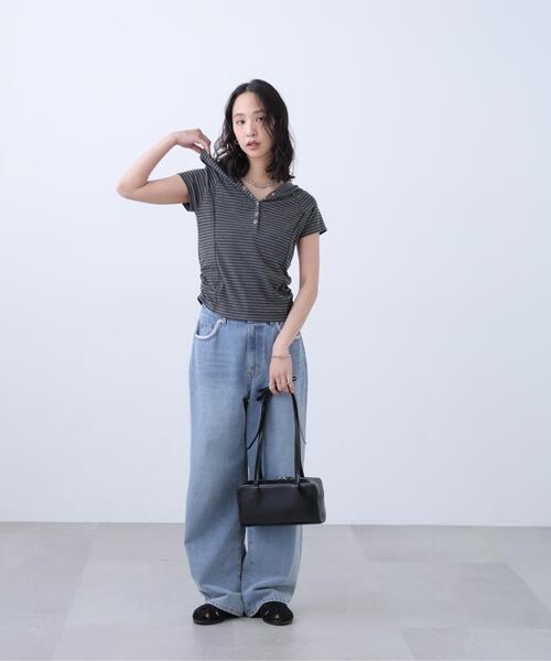 FREE'S MART（フリーズマート）の「◆スキッパー半袖カットソーフーディー（Tシャツ/カットソー・レディース・ネイビー/ホワイト/グレー系その他/グレー系その他2・FREE）」の16枚目の写真