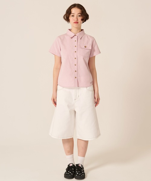 TINA:JOJUN(ティーナジョジュン)の「オーバーサイズ ハーフ チノパンツ TINA:JOJUN(チノパンツ・レディース・ホワイト/ダークブラウン・S/M)」の18枚目の写真