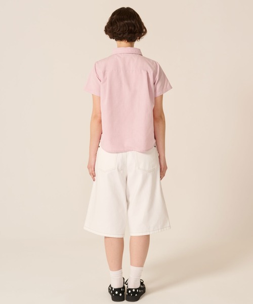 TINA:JOJUN(ティーナジョジュン)の「オーバーサイズ ハーフ チノパンツ TINA:JOJUN(チノパンツ・レディース・ホワイト/ダークブラウン・S/M)」の20枚目の写真