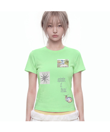 [ウーマン]EX OF SOUL_スリム半袖Tシャツ_4カラー