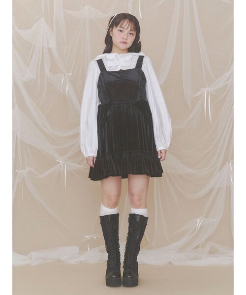 merry jenny(メリージェニー)の「ダブルリボンカラーブラウス(シャツ/ブラウス・レディース・オフホワイト/ベビーピンク/ライトグレー・FREE)」の8枚目の写真
