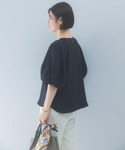 URBAN RESEARCH ROSSO WOMEN(アーバンリサーチ ロッソ)の「クールタッチ 吸水速乾バルーンブラウス(シャツ/ブラウス・レディース・アイボリー/イエロー系その他/ネイビー・FREE)」の12枚目の写真
