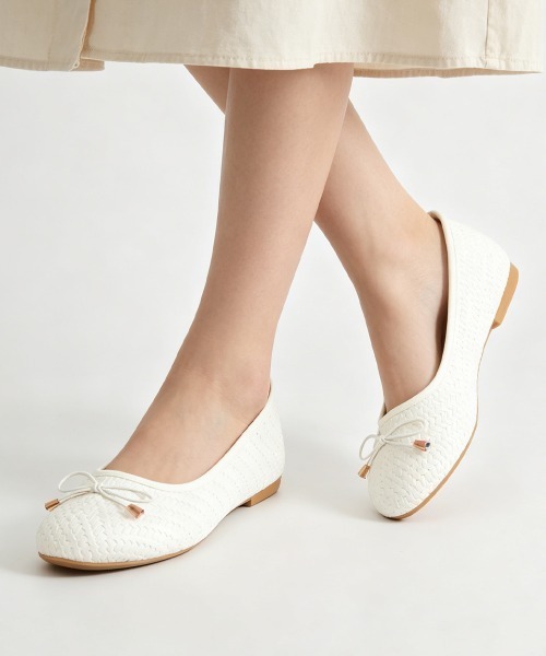 Miniministore(ミニミニストア)の「パンプス バレエシューズ フラットソール(パンプス・レディース・ブラック/パイソン/ホワイト・25.0cm/24.5cm/24.0cm/23.5cm/23.0cm)」の22枚目の写真