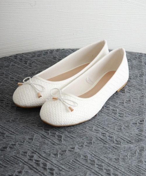 Miniministore(ミニミニストア)の「パンプス バレエシューズ フラットソール(パンプス・レディース・ブラック/パイソン/ホワイト・25.0cm/24.5cm/24.0cm/23.5cm/23.0cm)」の7枚目の写真